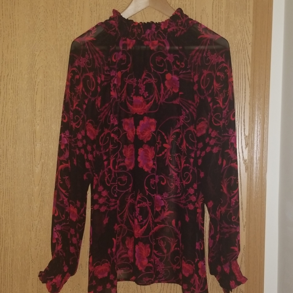 Sheer Eva Mendes blouse